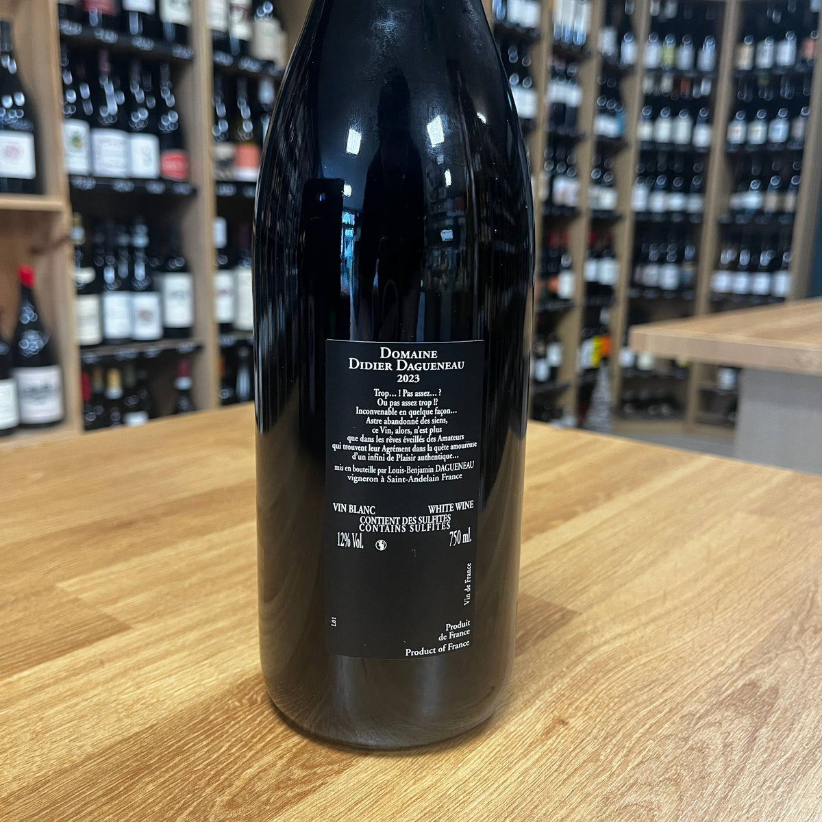 Silex 2023 - Domaine Didier Dagueneau, contre-étiquette
