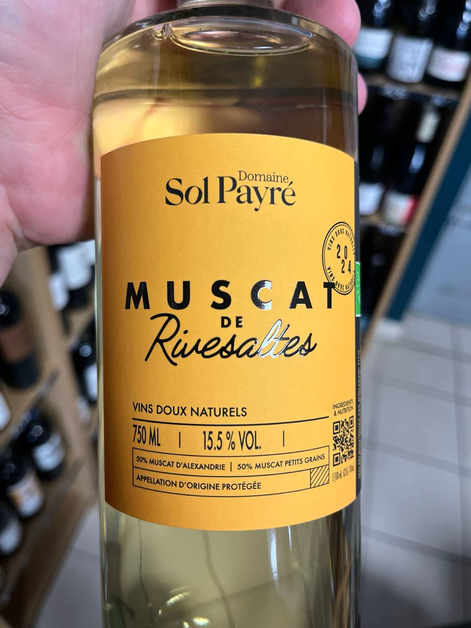 Bouteille Vin blanc Domaine Sol Payré 2024, Roussillon