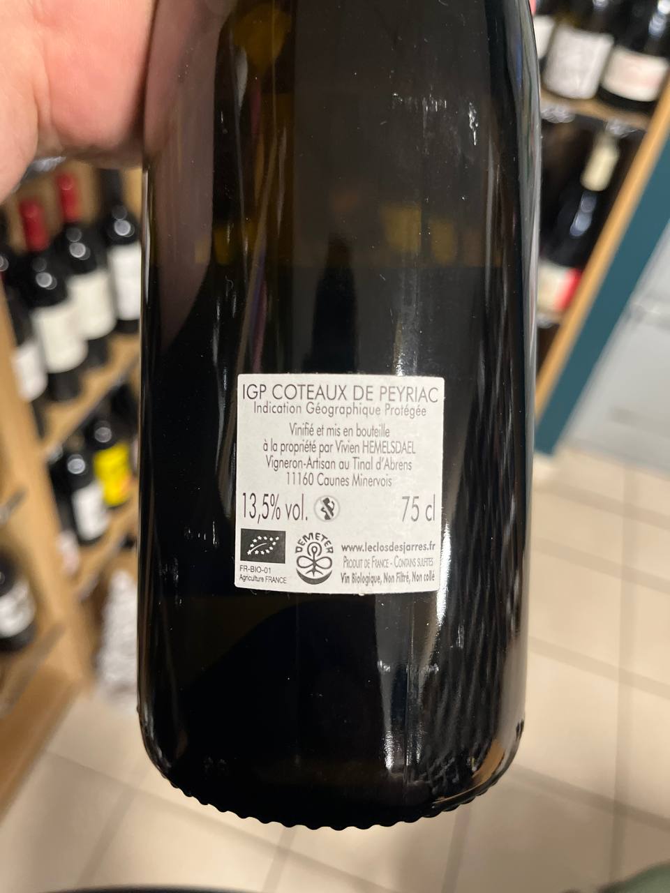 Bouteille Vin Utopy 2022, Languedoc — biodynamie