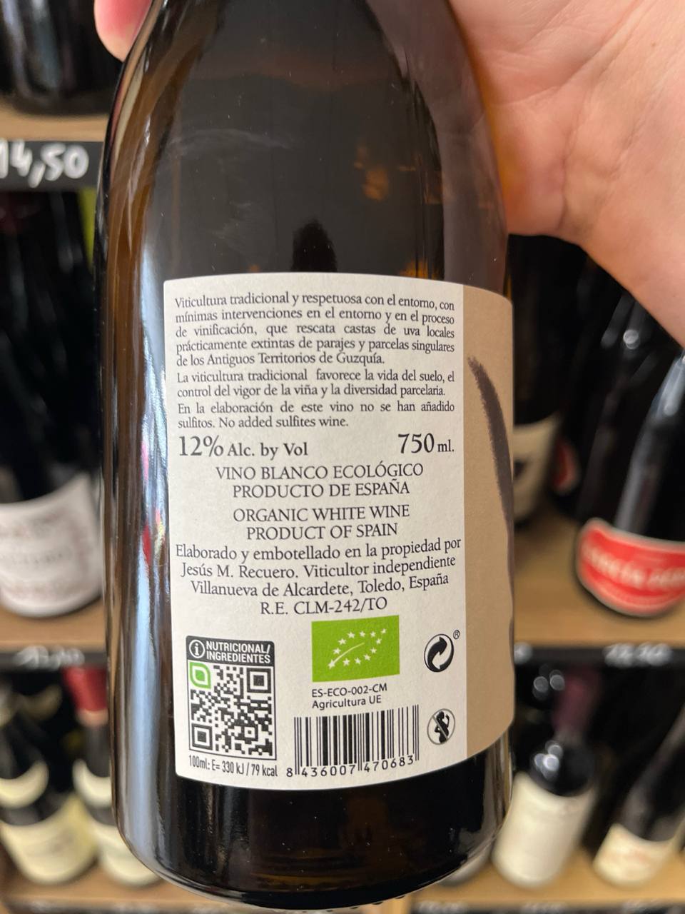 Bouteille Vin blanc Guzque / Calambur Nunca LNE 2019, Espagne