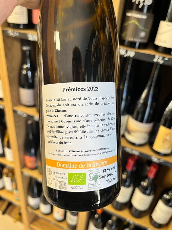 Bouteille de Prémices 2022 – Domaine de Bellivière, Coteaux du Loir