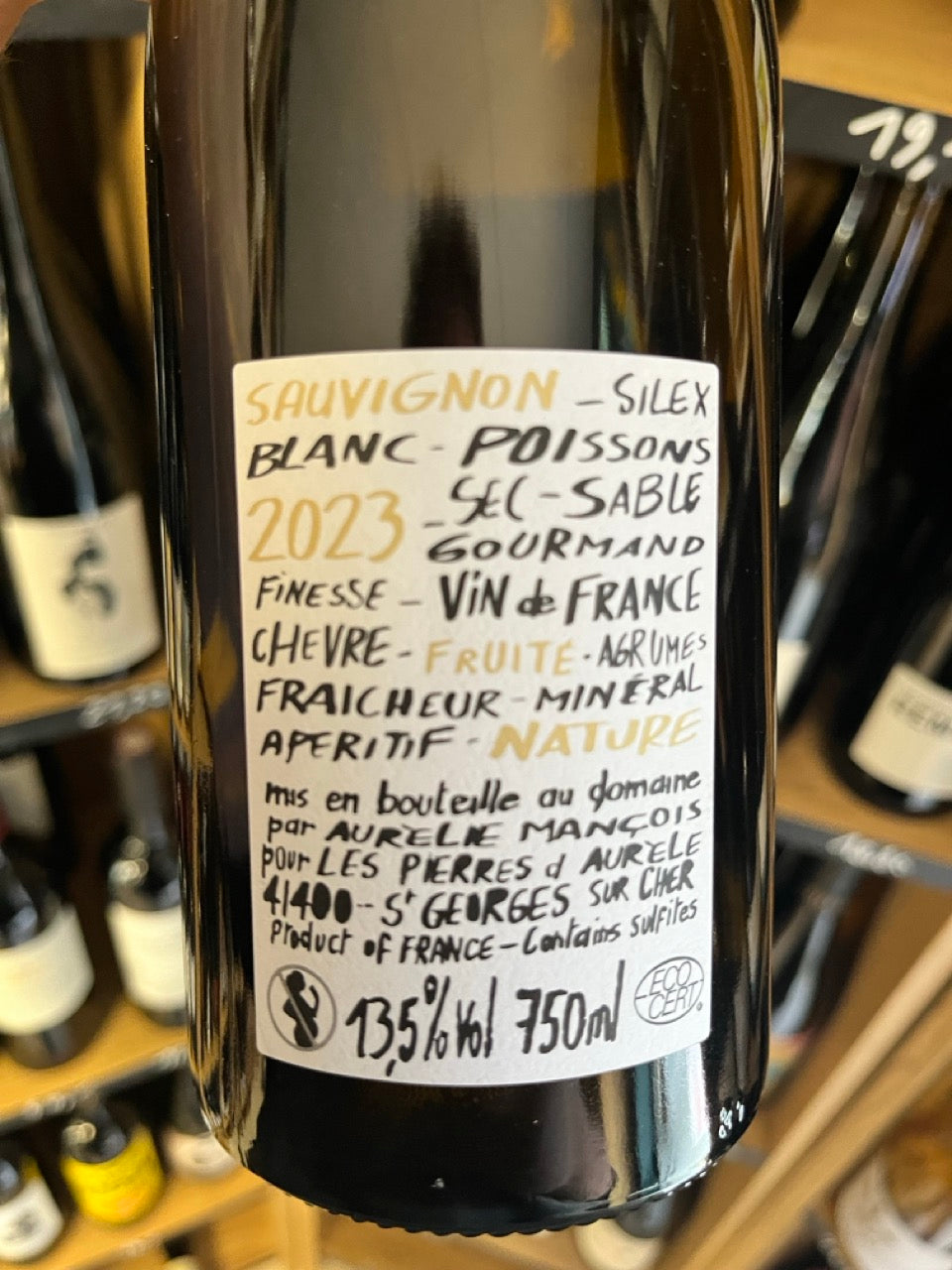 Bouteille Vin Pierres d'Aurele 2023, Val de Loire