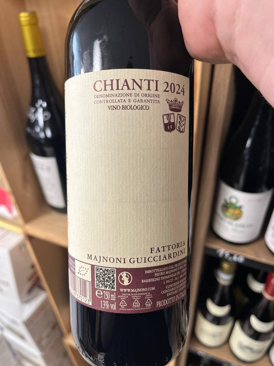 Bouteille Vin rouge Chianti 2024, Italie