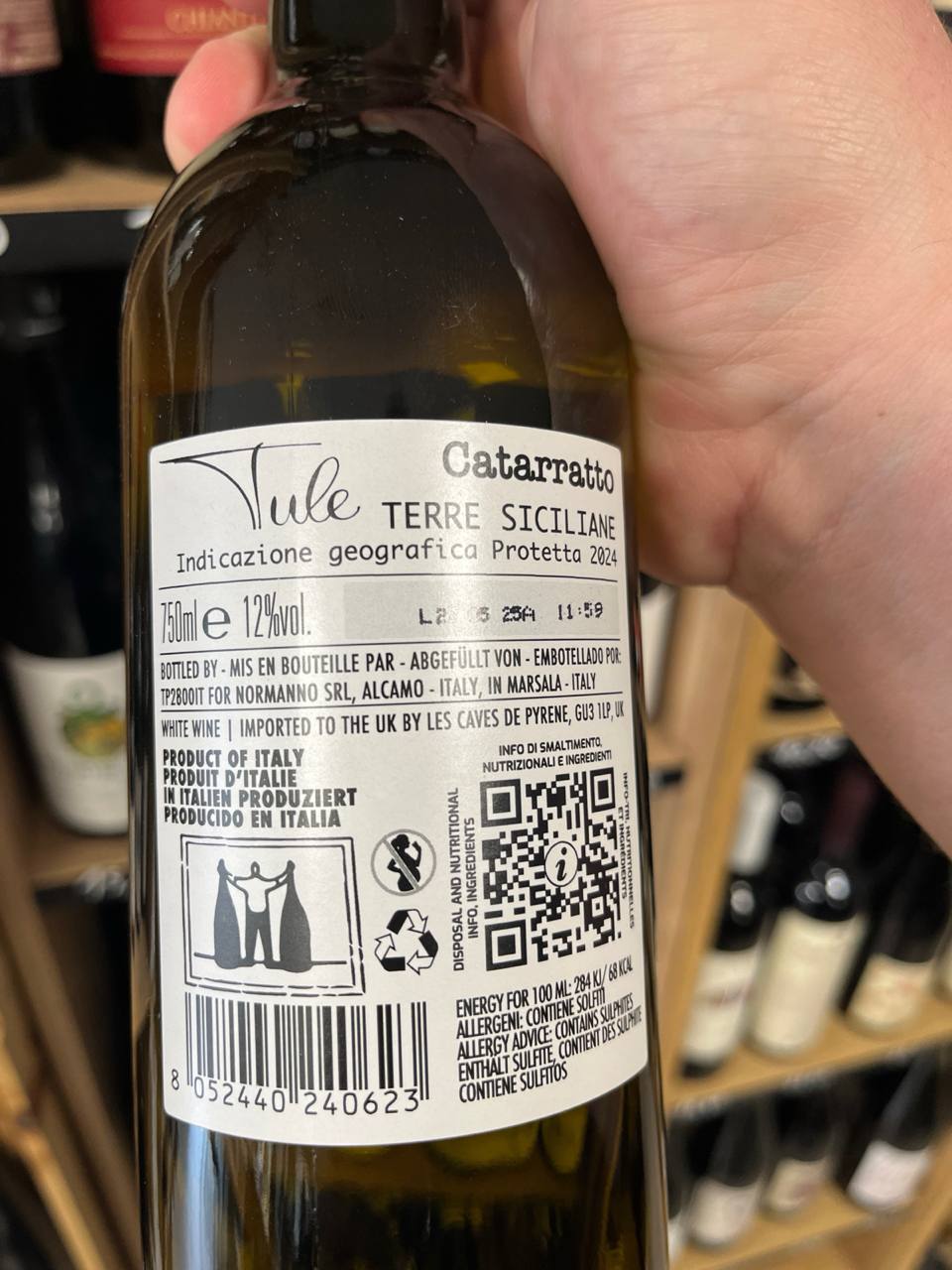 Bouteille Vin blanc Catarratto Terre Siciliane 2024, Italie