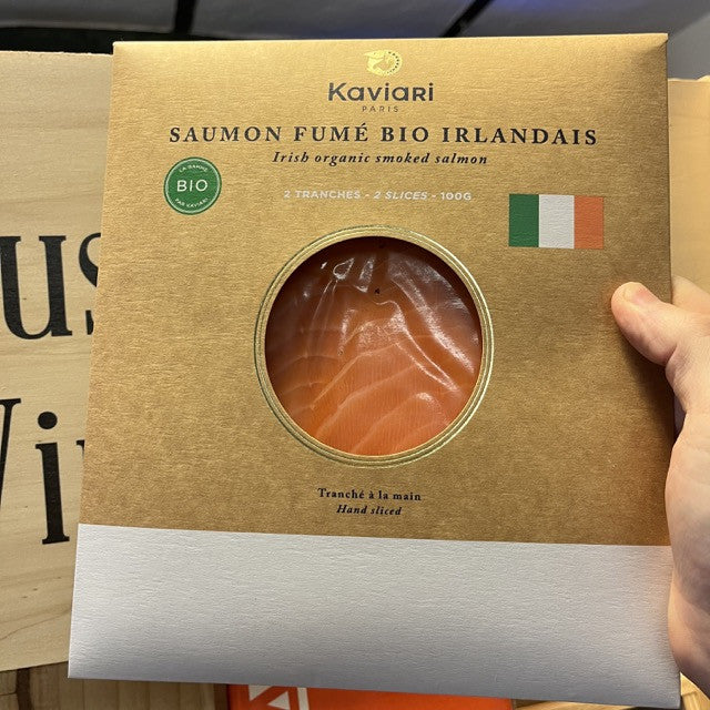 Saumon fumé bio irlandais, coupé à la main 100g - JusdelaVigne